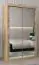 Schiebetürenschrank / Kleiderschrank Bisaurin 2D mit Spiegel, Farbe: Eiche Sonoma - Abmessungen: 200 x 120 x 62 cm ( H x B x T)