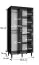 Kleiderschrank mit zwei Kleiderstangen Jotunheimen 182, Farbe: Schwarz - Abmessungen: 208 x 100,5 x 62 cm (H x B x T)