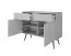 Elegante Kommode mit vier Fächer Horsham 65, Farbe: Schwarz, Push-to-open Funktion, zwei Türen, ABS-Kantenschutz, zwei Schubladen, Beine: Schwarz
