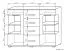 Vitrine Kikori 20, Farbe: Sonoma Eiche - Abmessungen: 103 x 130 x 40 cm (H x B x T)