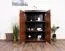 Kommode Mojokerto 19, Farbe: Walnuss / Schwarz - Abmessungen: 121 x 80 x 39 cm (H x B x T)