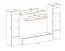 Moderne Wohnwand Hompland 09, Farbe: Schwarz / Weiß - Abmessungen: 170 x 260 x 40 cm (H x B x T), mit Push-to-open Funktion
