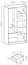 Kleiderschrank mit Spiegel Leeds 24, Farbe: Grau - Abmessungen: 200 x 105 x 51 cm (H x B x T)