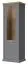 Vitrine Lotofaga 09, Farbe: Grau / Walnuss - 200 x 66 x 48 cm (H x B x T)