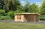 Gartenhaus SET naturbelassen mit Anbaudach 3,3m, Rückwand, Grundfläche: 7,5m²