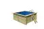 Pool 1 rechteckig aus Holz, Farbe: Natur KDI, Ø 476 cm, inkl. Leitern