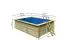 Garten Pool 2 rechteckig aus Holz, Farbe: Natur KDI, Ø 564 cm, inkl. Leitern
