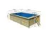 Garten Pool 3 rechteckig aus Holz, Farbe: Natur KDI, Ø 637 cm, inkl. Leitern