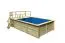 Holzpool 2 SET rechteckig, Farbe: Natur KDI, Ø 564 cm, inkl. Leitern & Terrasse