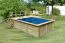 Garten Pool 2 SET rechteckig aus Holz, Farbe: Natur KDI, Ø 564 cm, inkl. Leitern & Terrasse 2-teilig