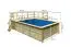Garten Pool 2 SET rechteckig aus Holz, Farbe: Natur KDI, Ø 564 cm, inkl. Leitern & Terrasse 2-teilig