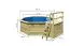 Pool Modell 1 X SET, Farbe: Natur KDI, Ø 432,5 cm, mit Leitern & Terrasse