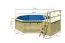 Holz Pool Modell 2 X SET, Farbe: Natur KDI, Ø 508 cm, inkl. Leitern & Terrasse