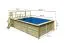 Holzpool 2 SET rechteckig, Farbe: Natur KDI, Ø 564 cm, inkl. Filterpaket, Leitern & Terrasse