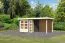 Gartenhaus SET terragrau mit Schleppdach 2,4 m Breite, Schleppdach, Grundfläche: 5,07m²