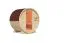 Fasssauna 1 SET mit roten Schindeln, Farbe: Natur - 225 x 175 cm (B x T), Grundfläche: 4 m²