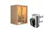 Sauna "Vali 1" SET - Farbe: Natur, Ofen 3,6 kW - 155 x 122 x 198 cm (B x T x H)