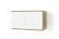 Hängeschrank mit Push-to-open Funktion Jaralillo 04, zwei Türen, Farbe: Eiche Artisan / Weiß, vier Fächer, für die Garderobe, Maße: 42 x 70 x 40 cm