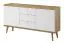 Kommode Maryhill 06, Farbe: Eiche Riviera / Weiß - Abmessungen: 83 x 160 x 40 cm (H x B x T)