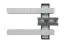 Wohnwand Bjordal 25, Farbe: Eiche Grafit / Grau - Abmessungen: 180 x 250 x 35 cm (H x B x T), mit Push-to-open Funktion