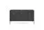 Kommode Worthing 38, Farbe: Schwarz / Gold - Abmessungen: 83 x 154 x 39 cm (H x B x T)