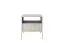 Nachtkommode Worthing 59, Farbe: Grau / Gold - Abmessungen: 56 x 54 x 39 cm (H x B x T)