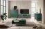 TV-Unterschrank Worthing 11, Farbe: Grün / Schwarz / Gold - Abmessungen: 56 x 154 x 39 cm (H x B x T)