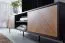 TV-Unterschrank / Lowboard, Farbe: Eiche / Schwarz- Abmessungen: 45 x 163 x 40 cm (H x B x T)
