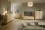 TV-Unterschrank | 3 Kipptüren | Farbe: Eiche Vicenza | Push-to-open Funktion | 150 x 38 x 47 cm | 3 Fächer | ABS-Kanten | Holzbeine | TV-Board