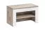 Garderobenwand mit Sitzbank Sviland 06, Farbe: Eiche Wellington / Weiß - Abmessungen: 200 x 170 x 35 cm (H x B x T), mit Sitzkissen