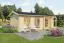 Ferienhaus F41 inkl. Fußboden | 16,76 m² | 70 mm Blockbohlen | Naturbelassen | mit 2 Doppelfenster Isolierverglast