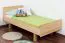 Kinderbett / Jugendbett Buche massiv Vollholz natur 116, inkl. Lattenrost - Abmessung 90 x 200 cm (B x L)
