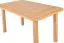 Eichenfarbener Esszimmertisch TAISIA, abgerundete Optik, Abmessung 80 x 140/180 cm (B x T), Tischplattenhöhe von 32 mm, Platz für bis zu 8 Personen