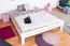 Jugendbett "Easy Premium Line" K4, 200 x 200 cm Buche Vollholz massiv weiß lackiert