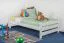 Kinderbett / Jugendbett Kiefer massiv Vollholz weiß 84, inkl. Lattenrost - 100 x 200 cm (B x L)