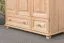 Kleiderschrank Holz natur 015 - Abmessung 190 x 133 x 60 cm (H x B x T)