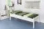 Schlichtes Einzelbett / Gästebett "Easy Premium Line" K1/1h, Liegefläche 90 x 200 cm, massives Buchenholz, weiß lackiert, niedriges Kopf- und Fußteil