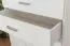 Kommode Kiefer massiv Vollholz weiß lackiert Columba 09 – Abmessung 124 x 100 x 50 cm