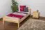 Kinderbett / Jugendbett Kiefer massiv Vollholz natur 97, inkl. Lattenrost - Abmessung 90 x 200 cm