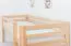 Etagenbett / Spielbett Phillip Buche massiv natur mit Regal, inkl. Rollrost - 90 x 200 cm, teilbar