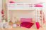 Kinderbett / Hochbett "Easy Premium Line" K22/n, Buche Vollholz massiv Weiß - Liegefläche: 90 x 200 cm