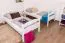 Etagenbett für Erwachsene "Easy Premium Line" K18/n, Kopfteil mit Löchern, Buche Vollholz massiv Weiß - 90 x 200 cm, (L x B) teilbar