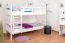 Etagenbett für Erwachsene "Easy Premium Line" K21/n, Kopf- und Fußteil gerundet, Buche Vollholz massiv Weiß - 90 x 200 cm (B x L), teilbar