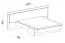 Doppelbett "Andenne" 01, Schwarz / Walnuss - Abmessungen: 160 x 200 cm