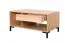 Couchtisch Pandrup 21, Farbe: Eiche - Abmessungen: 100 x 60 x 48 cm (B x T x H), mit 1 Schublade und 2 Fächern