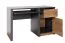 Schreibtisch Selun 11, Farbe: Eiche Dunkelbraun / Grau - 75 x 120 x 53 cm (H x B x T)