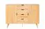 Kommode Eiche massiv natur Aurornis 46 - Abmessungen: 104 x 142 x 40 cm (H x B x T)