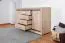 Kommode Kundiawa 11, Farbe: Sonoma Eiche hell / Sonoma Eiche dunkel - Abmessungen: 84 x 160 x 40 cm (H x B x T)