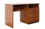 Schreibtisch Mojokerto 05, Farbe: Walnuss / Schwarz - Abmessungen: 77 x 120 x 60 cm (H x B x T)