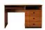 Schreibtisch Mojokerto 05, Farbe: Walnuss / Schwarz - Abmessungen: 77 x 120 x 60 cm (H x B x T)